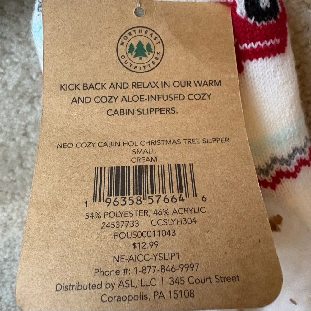 Northeast Outfitters Cozy Cabin Socks Slippers NWT Size‎ 10-4